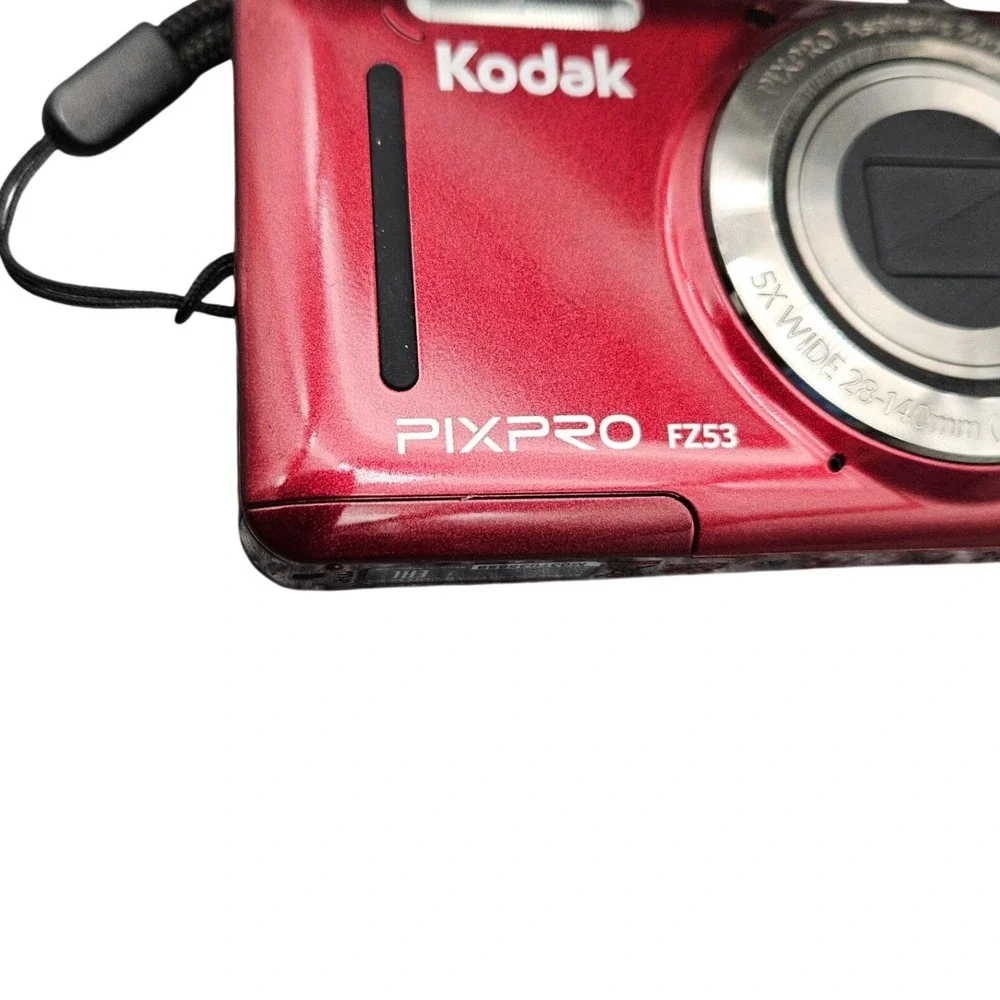 Kodak PIXPRO FZ53 Red Digital Camera 16MP Point and Shoot Bundle Charger Battery